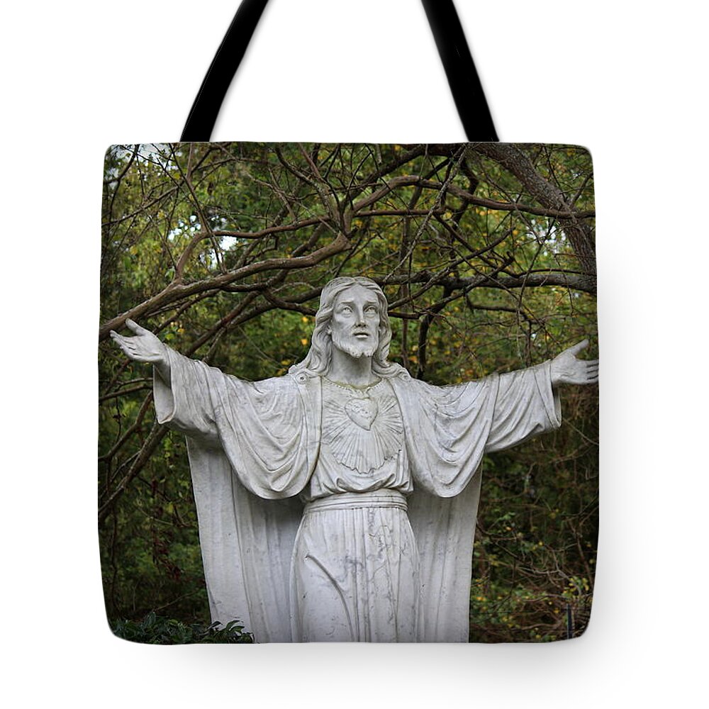 Sacred Heart Of Jesus Tote Bag featuring the photograph Sacred Heart of Jesus by Beth Vincent