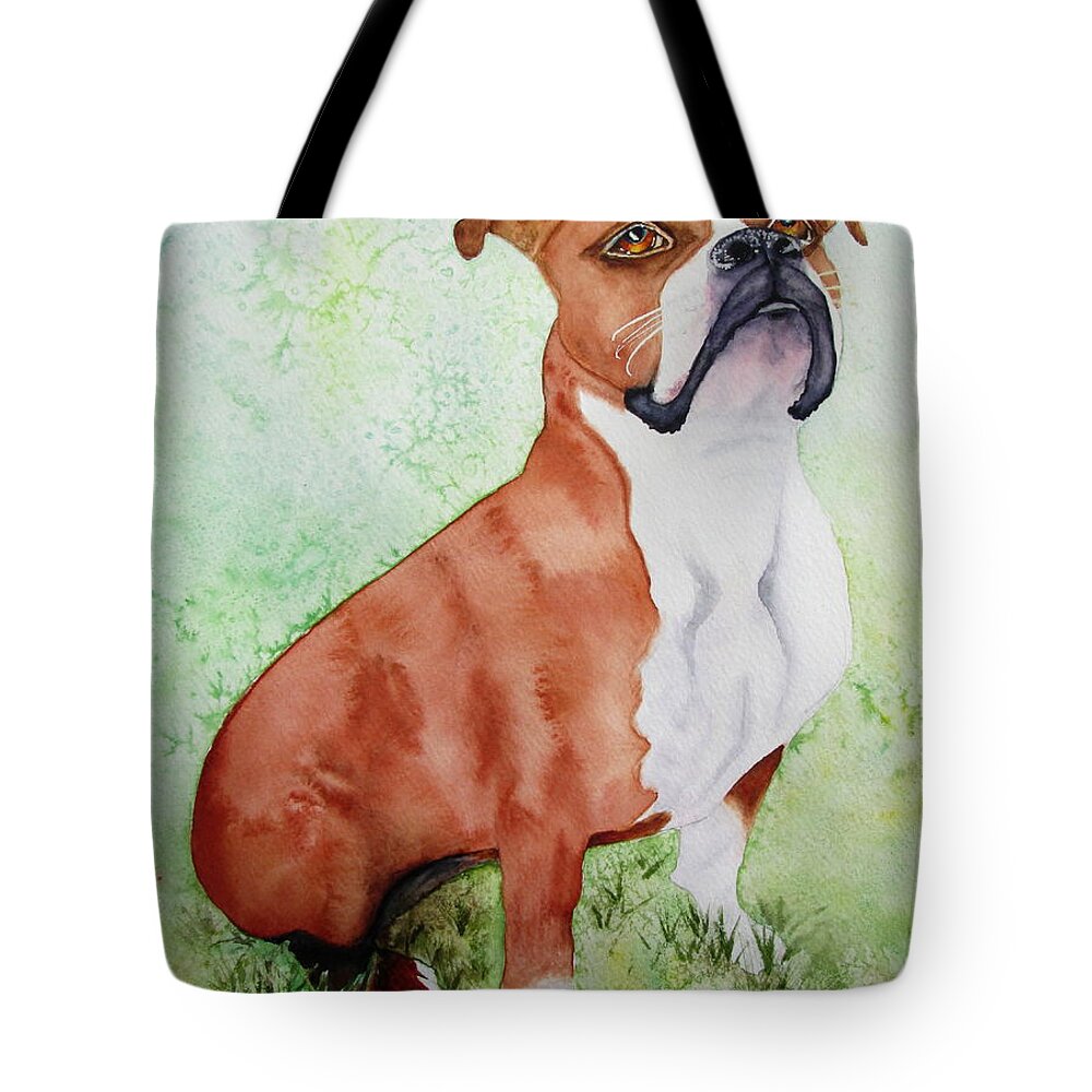 Animal Tote Bag featuring the painting Sadie by Diane DeSavoy