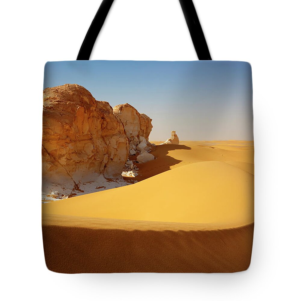 Scenics Tote Bag featuring the photograph Sahara Landscape by Lucynakoch