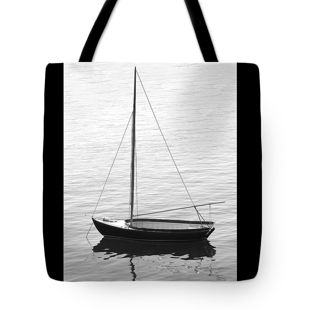 Sail Boat Tote Bag featuring the photograph Sail Boat in Maine by Mike McGlothlen