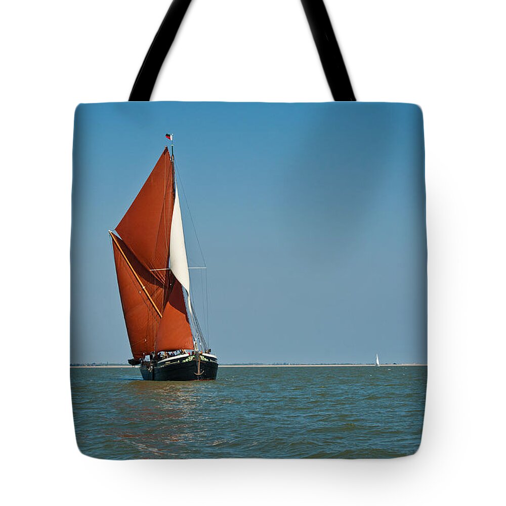 Thames Barge Tote Bag featuring the photograph Sailing barge by Gary Eason