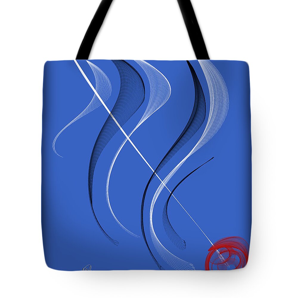 Ipad Tote Bag featuring the painting Sailing to the Rhythm of Music by Angela Stanton