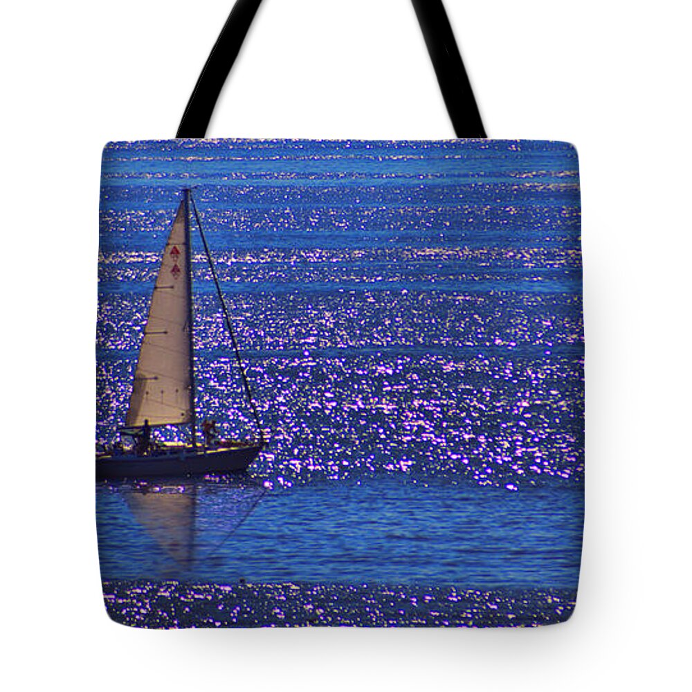 Sunset Tote Bag featuring the photograph Sailing by Tommy Anderson