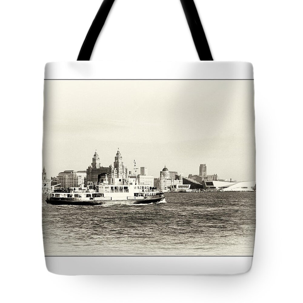  Tote Bag featuring the photograph Sailing up the Mersey by Spikey Mouse Photography