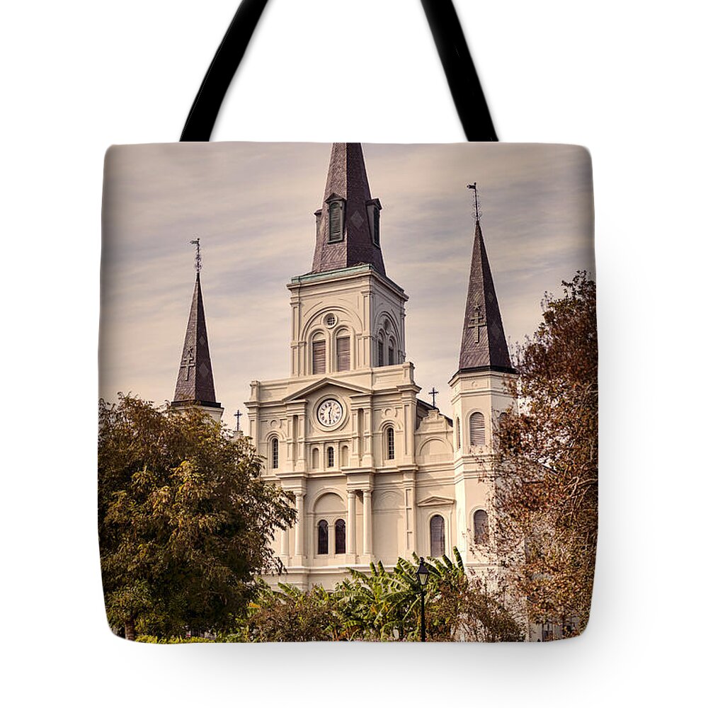 Saint Louis Cathedral Tote Bag featuring the photograph Saint Louis Cathedral by Heather Applegate