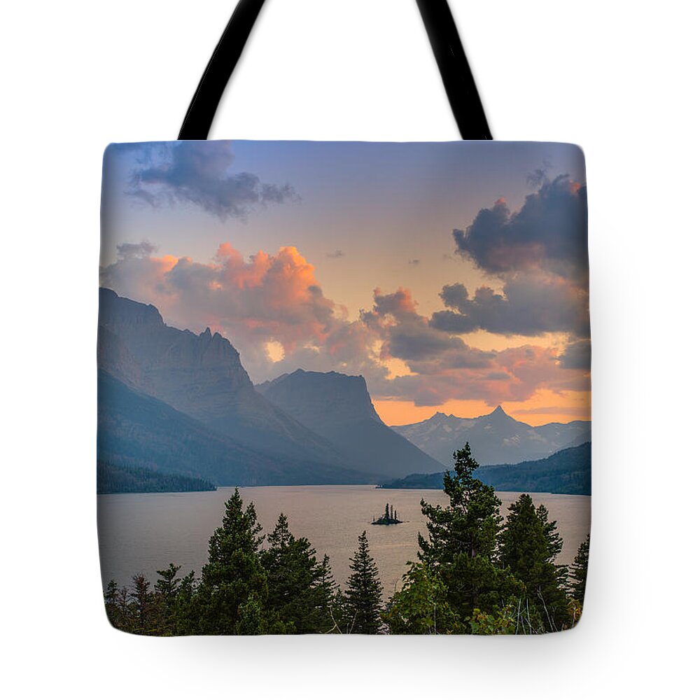 Glacier National Park Tote Bag featuring the photograph Saint Mary Lake by Adam Mateo Fierro