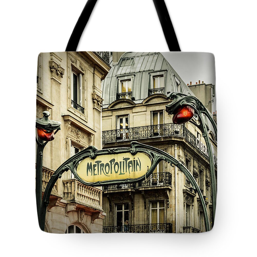 Paris Tote Bag featuring the photograph Saint-Michel Metro Station by Marco Oliveira