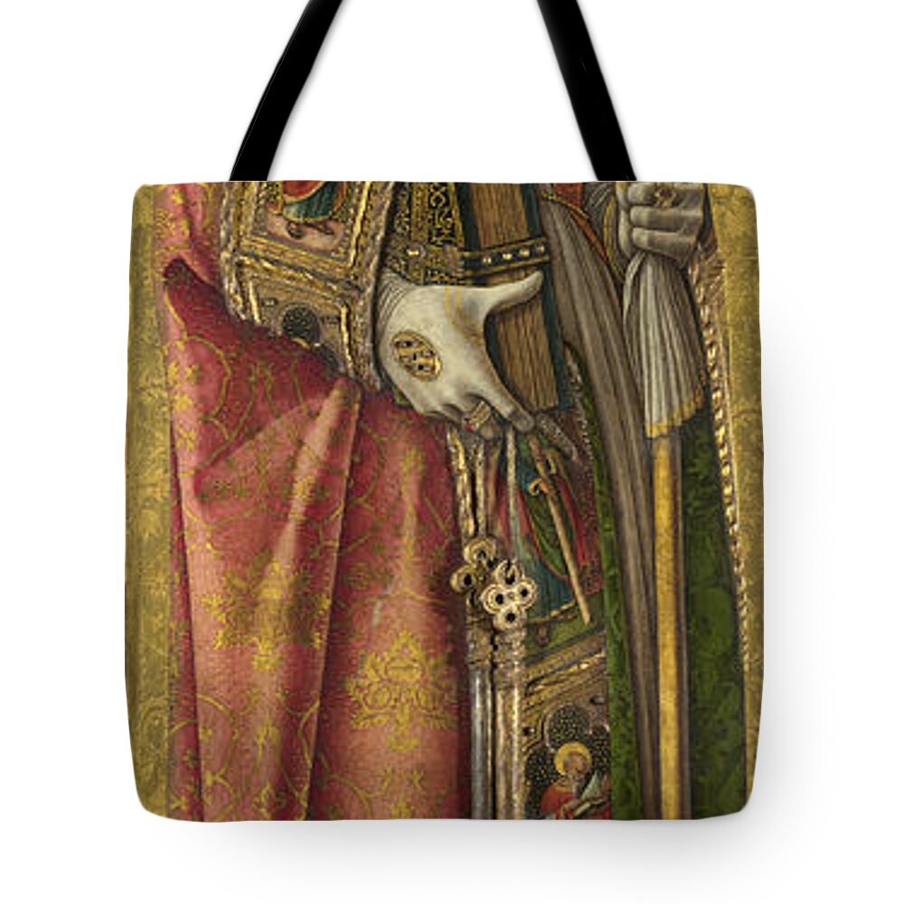 Carlo Crivelli Tote Bag featuring the painting Saint Peter by Carlo Crivelli