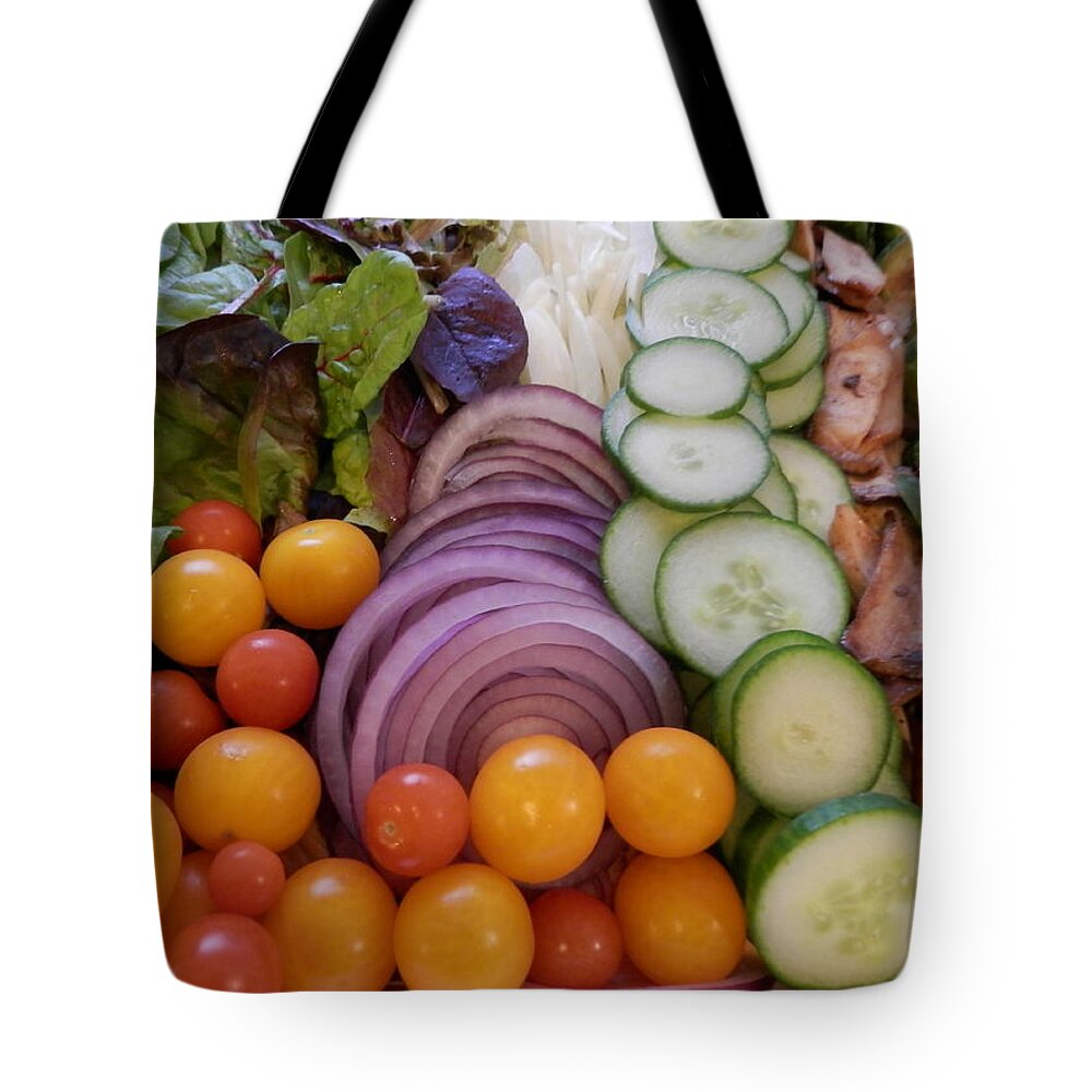 Salad Tote Bag featuring the photograph Salad by Pema Hou