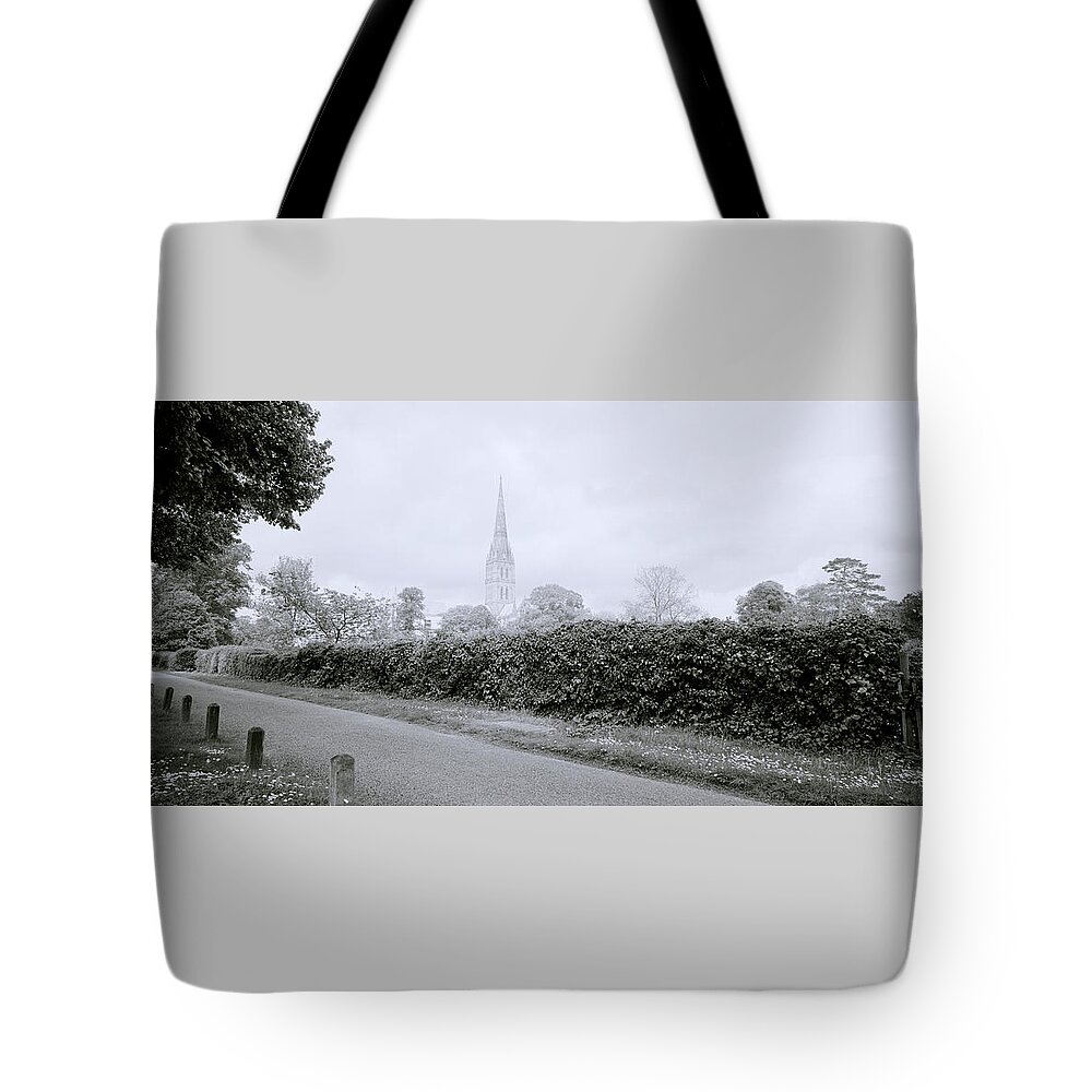 Inspiration Tote Bag featuring the photograph Salisbury Cathedral by Shaun Higson