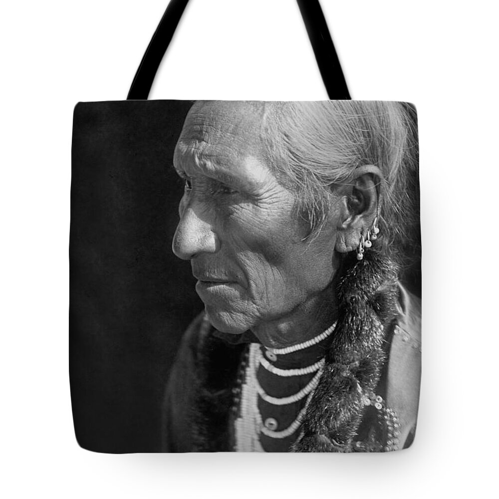 1910 Tote Bag featuring the photograph Salish Indian circa 1910 by Aged Pixel