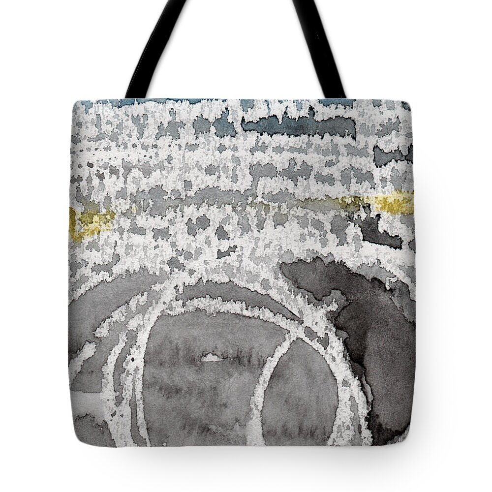 Water Tote Bag featuring the painting Saltwater- abstract painting by Linda Woods