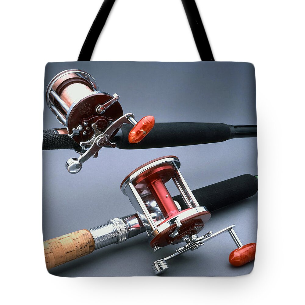 Saltwater Fishing Rods And Reels Tote Bag by Theodore Clutter