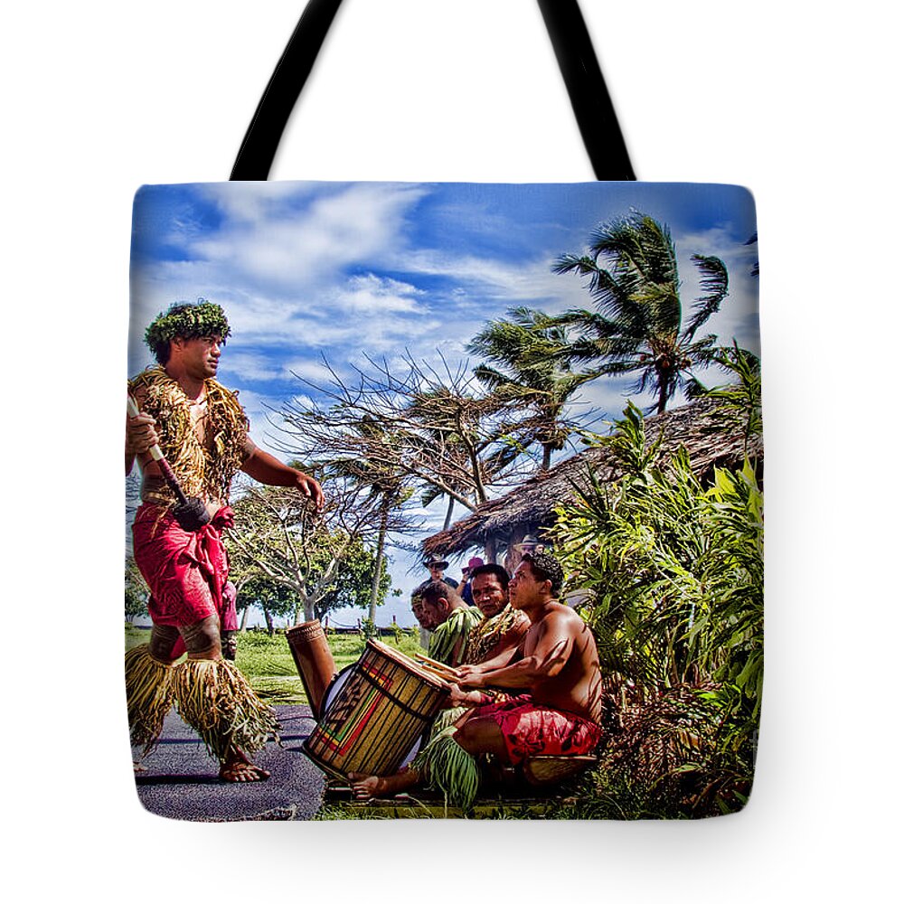 Samoa Tote Bag featuring the photograph Samoan Torch Bearer by David Smith