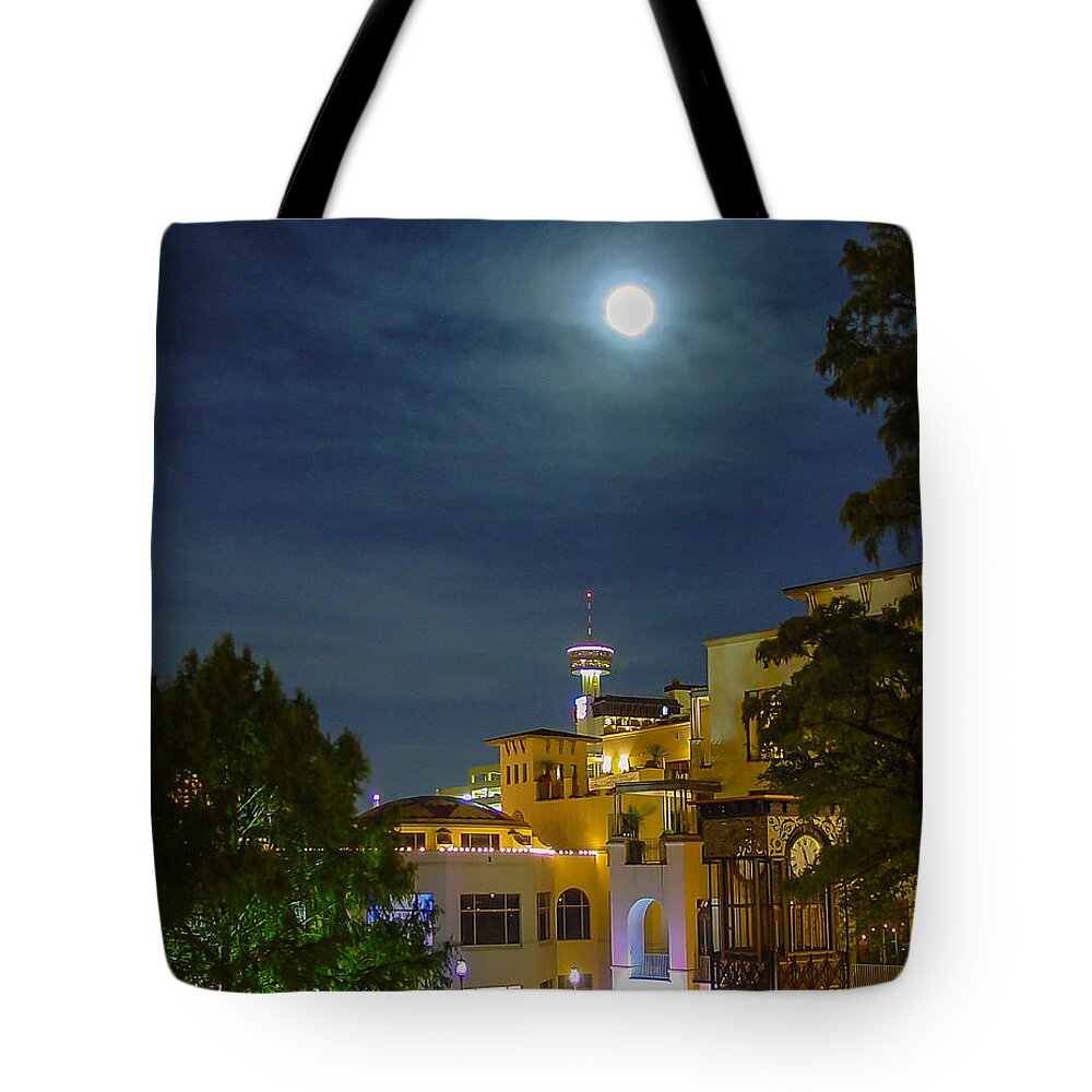San Antonio Tote Bag featuring the photograph San Antonio Cityscape by Allen Sheffield