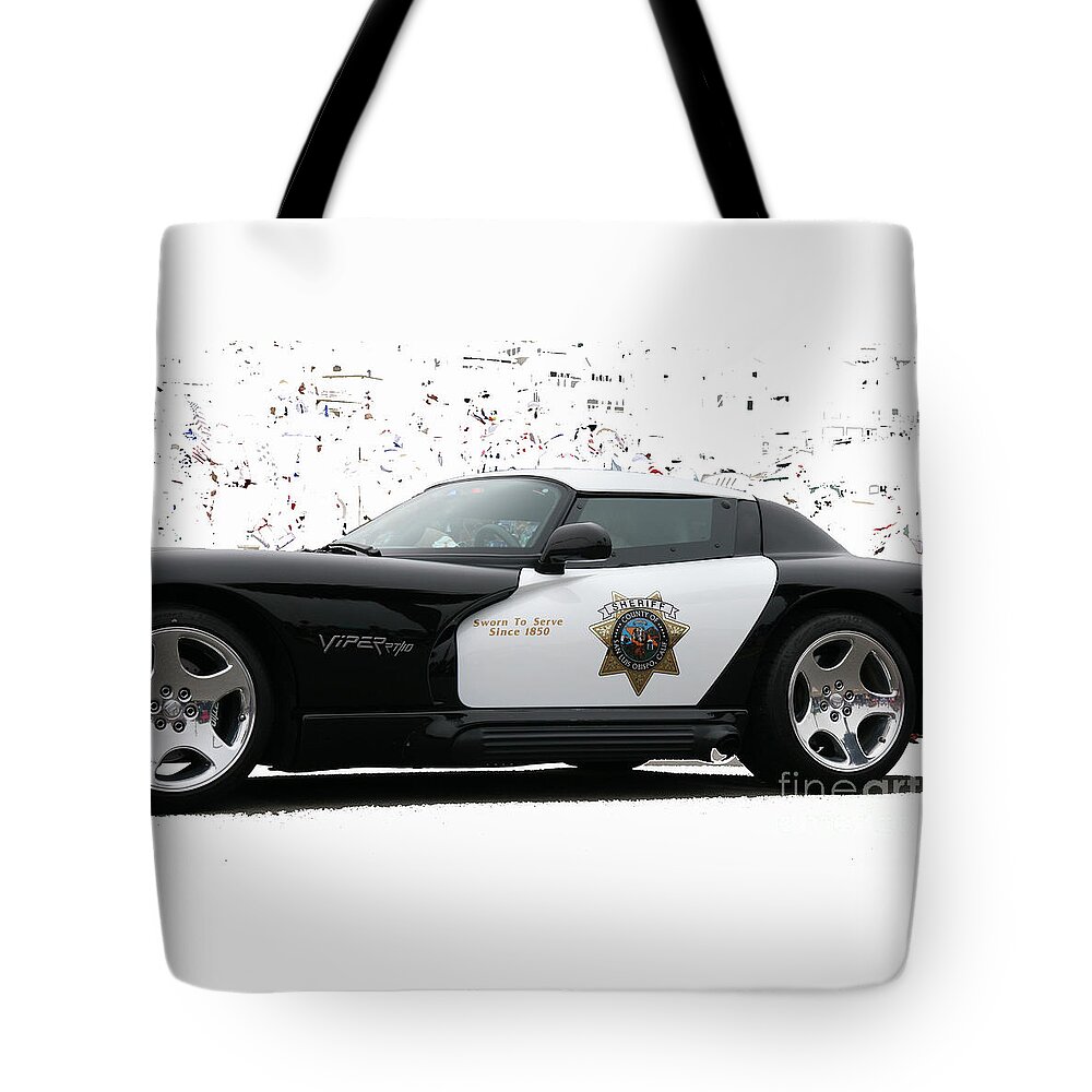 San Luis Obispo Tote Bag featuring the photograph San Luis Obispo County Sheriff Viper Patrol Car by Tap On Photo