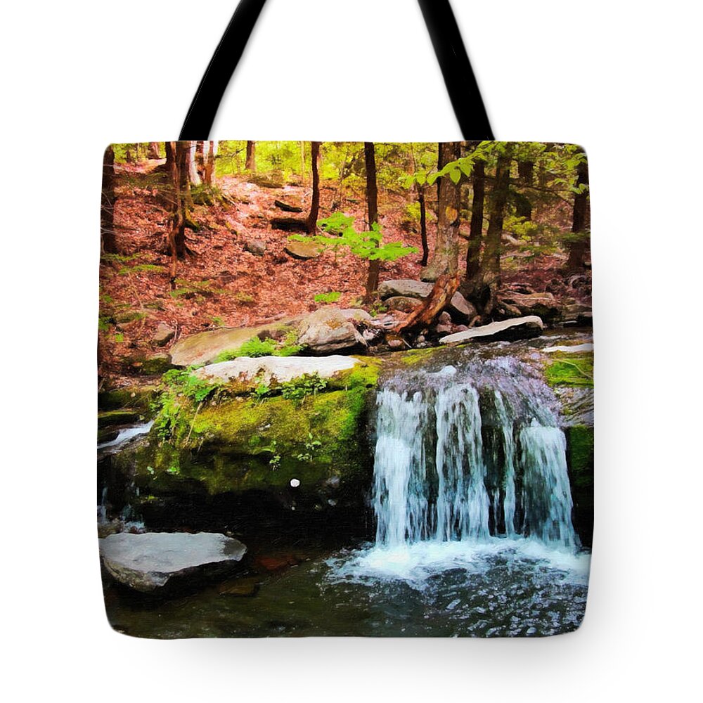 Woods Tote Bag featuring the digital art Sanctuary by Lianne Schneider