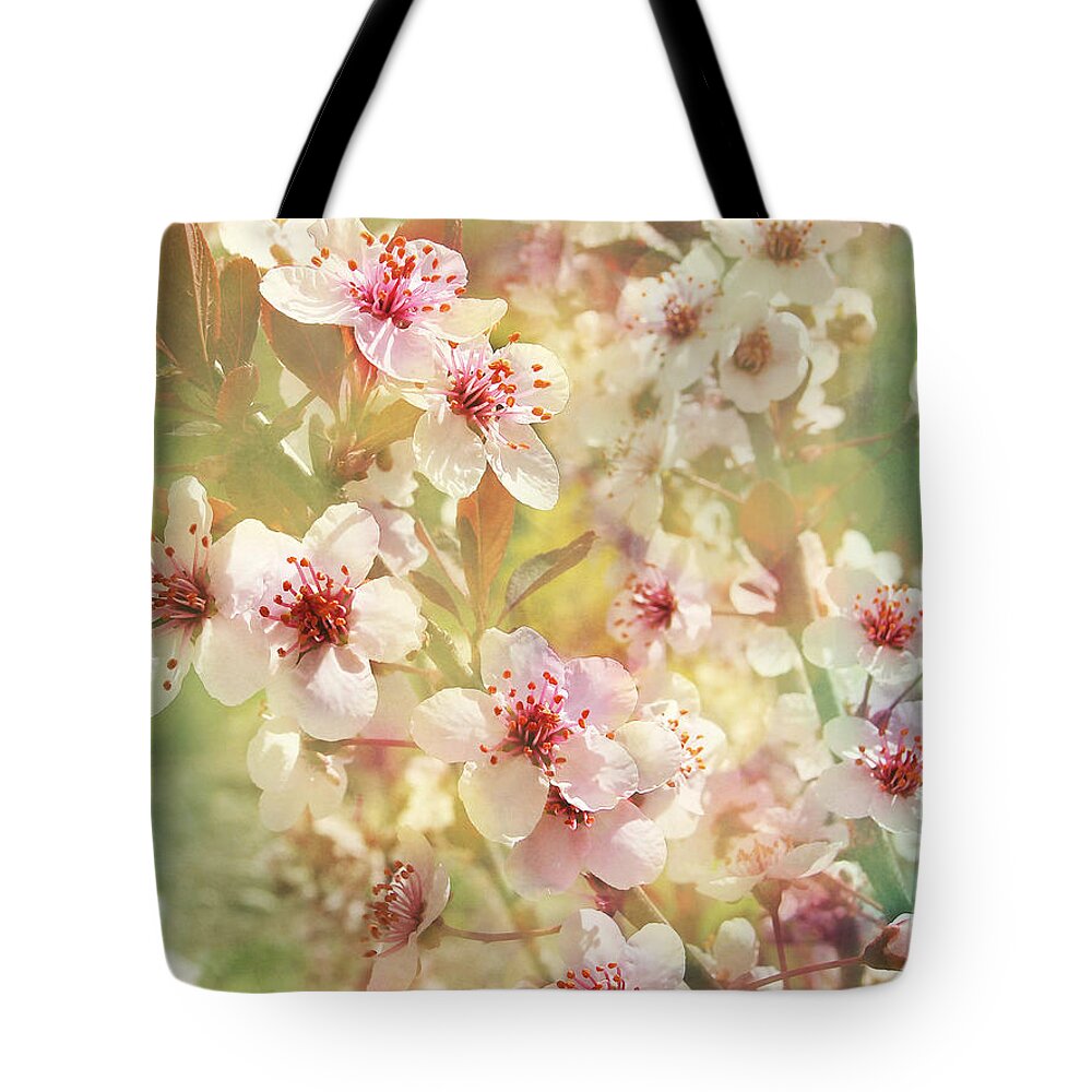Sand Cherry Tote Bag featuring the photograph Sand Cherry Flourish by Kathi Mirto