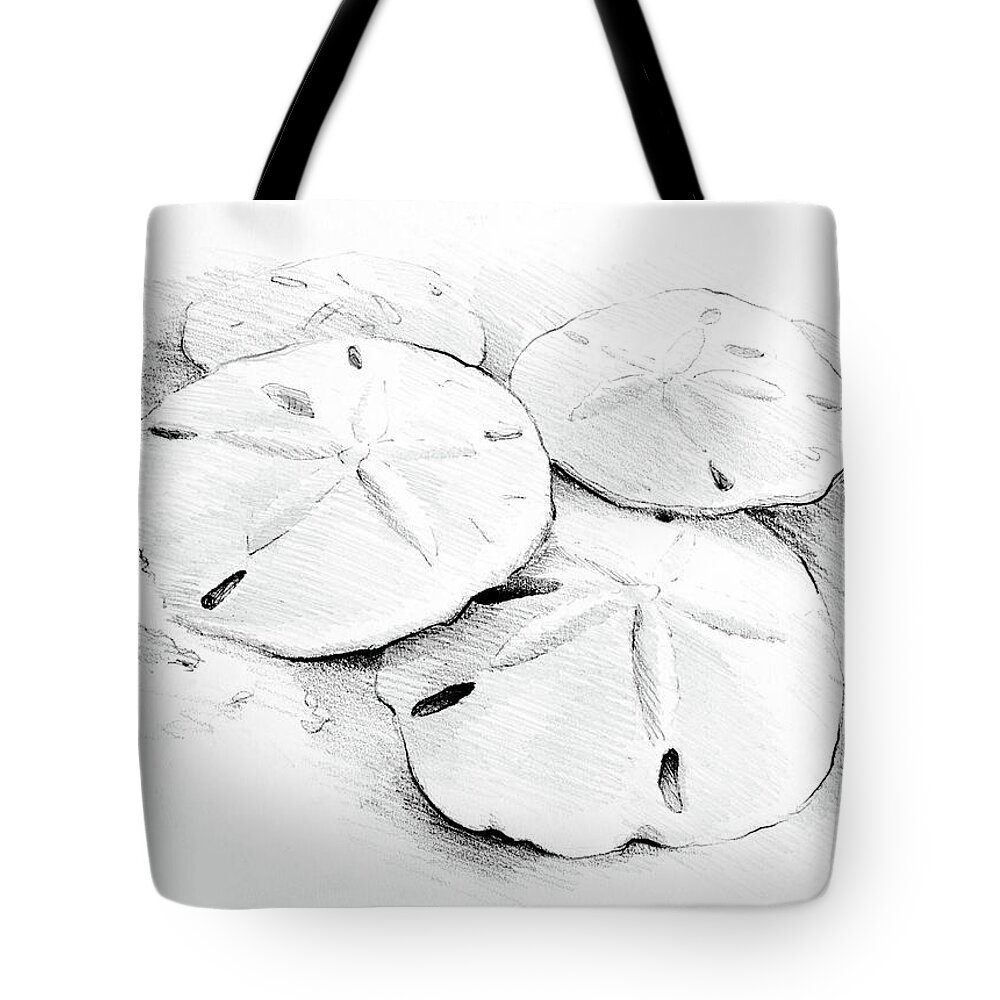Sand Tote Bag featuring the painting Sand Dollar I by Lanie Loreth