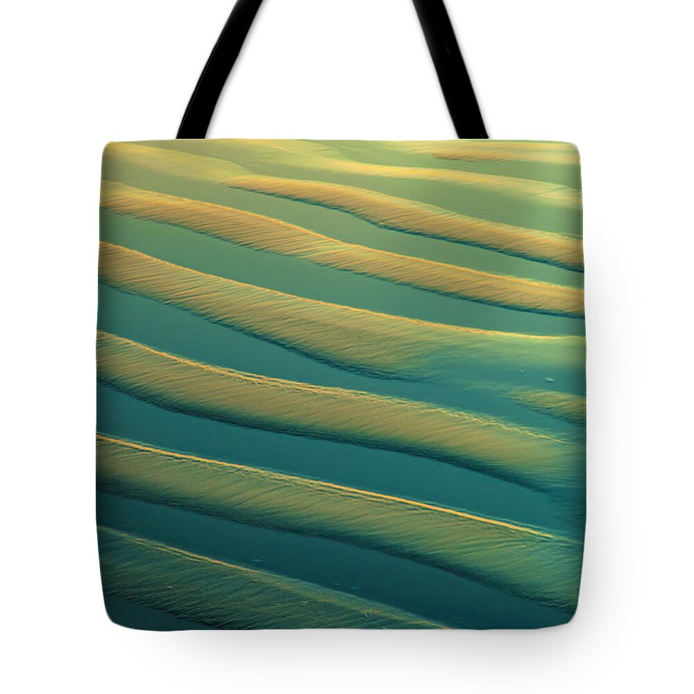 Nature Tote Bag featuring the photograph Sand Pattern 2 by Jonathan Nguyen