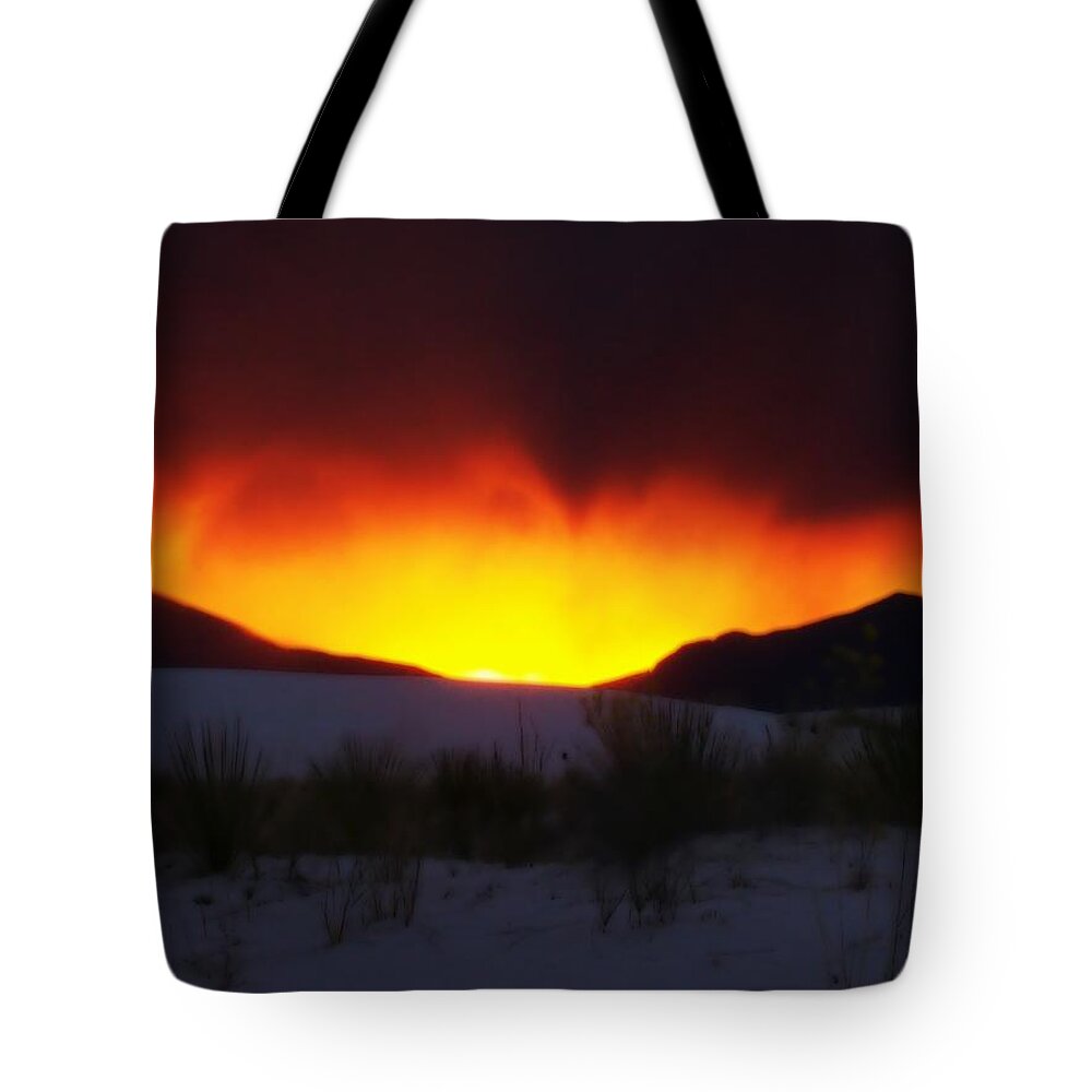 Sun Tote Bag featuring the photograph Sands Sunset by Jessica S