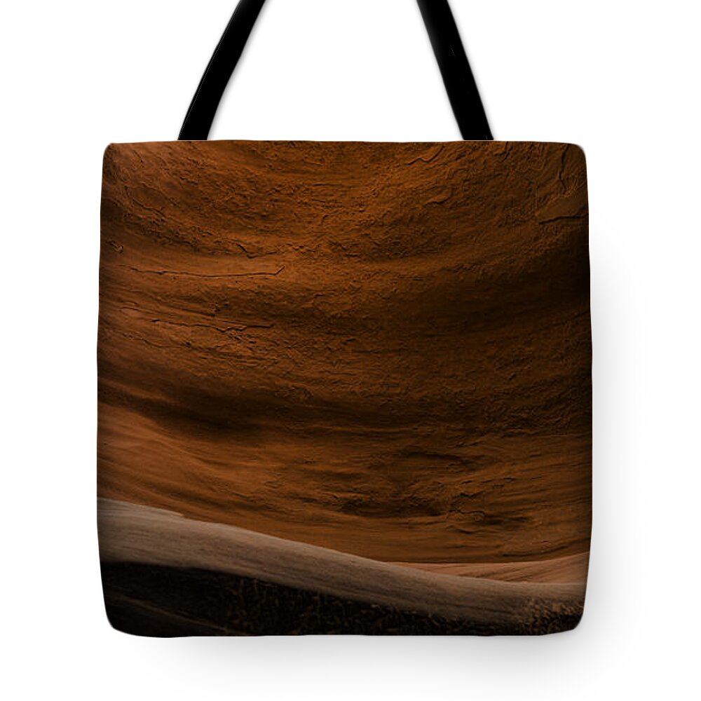 Sandstone Tote Bag featuring the photograph Sandstone Flow by Chad Dutson