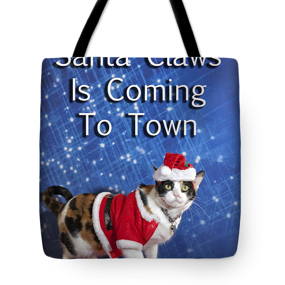 Animals Tote Bag featuring the photograph Santa Claws by Melany Sarafis