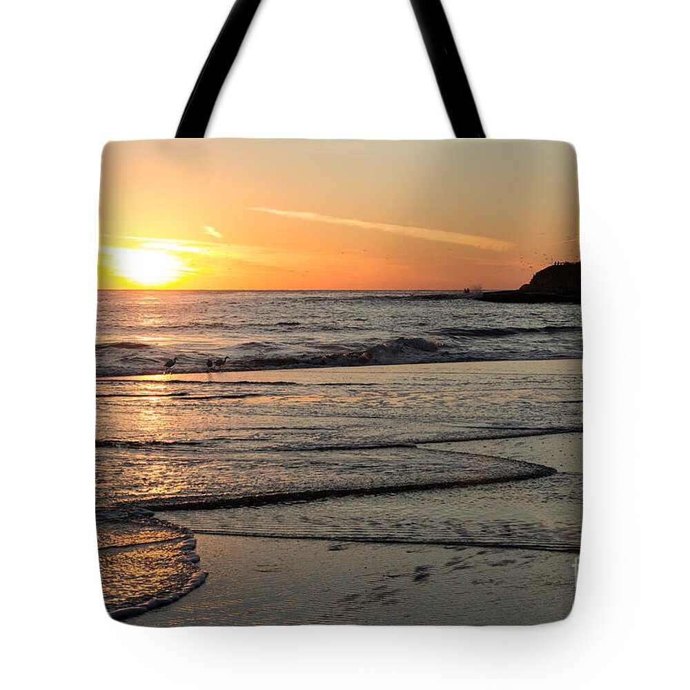 Santa Cruz Tote Bag featuring the photograph Santa Cruz Sunset by Suzanne Luft