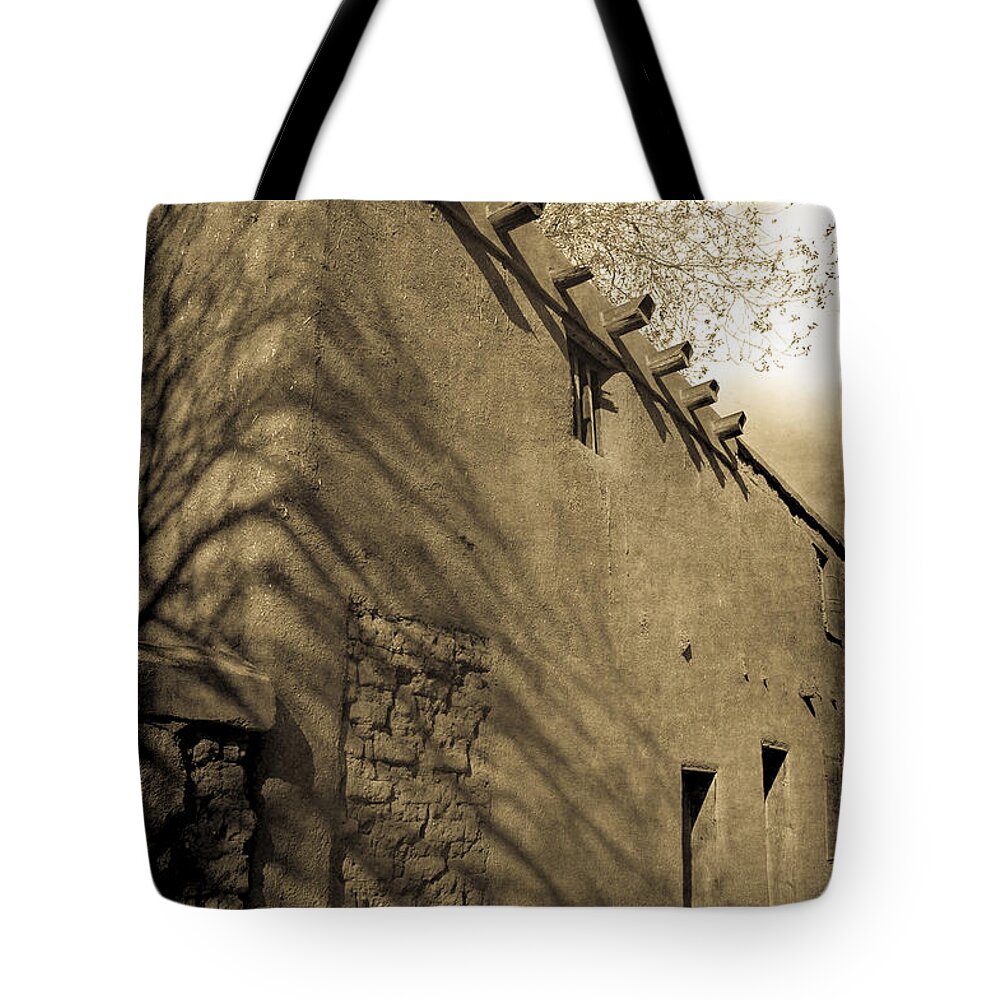 Pictorial Tote Bag featuring the photograph Santa Fe Adobe by Jennifer Wright