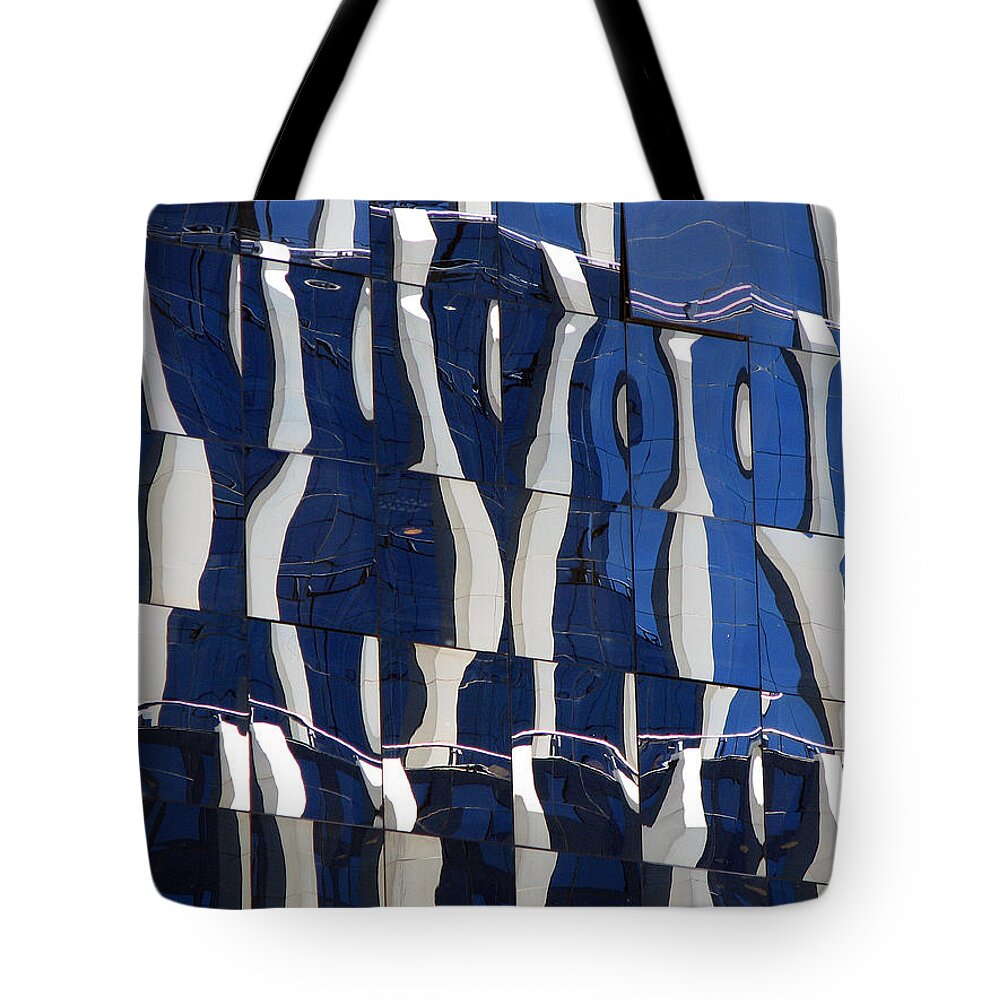 Abstract Tote Bag featuring the photograph Santiago Reflection I by Rick Locke - Out of the Corner of My Eye