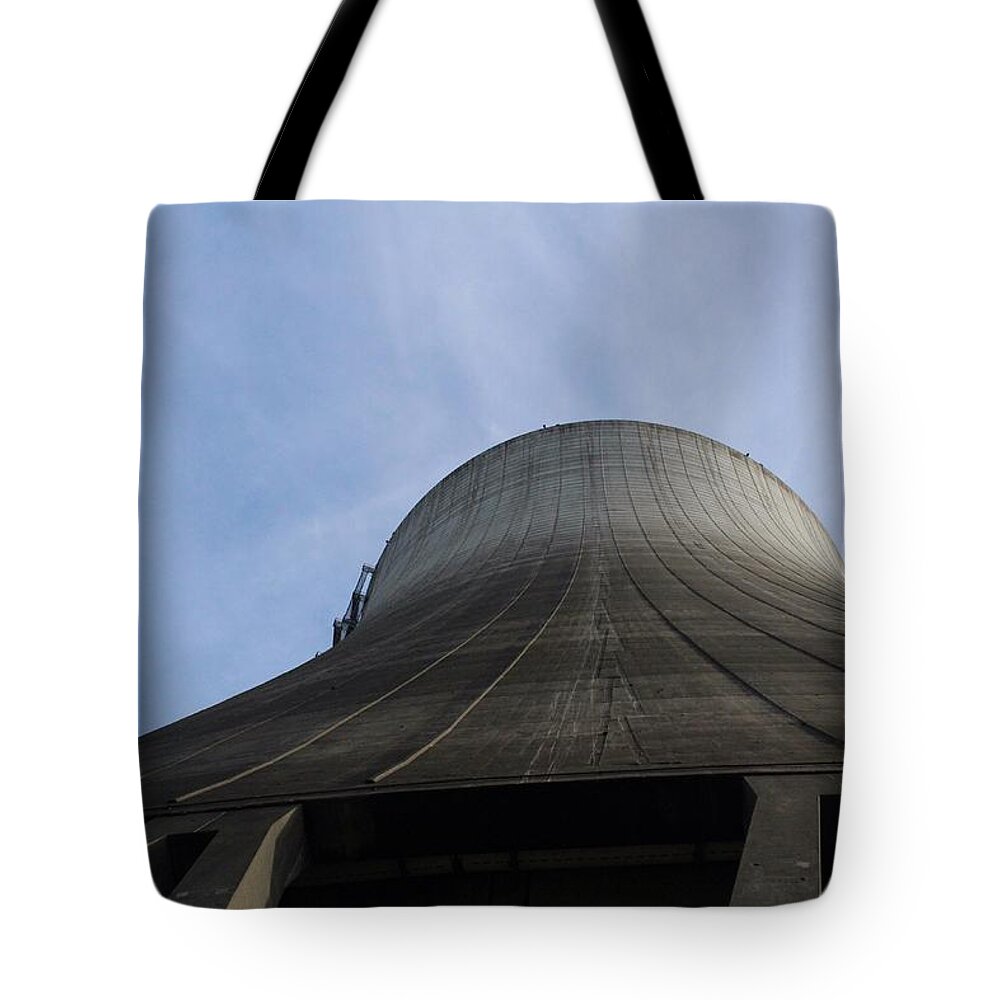 Satsop Tote Bag featuring the photograph Satsop Tower by Suzanne Lorenz