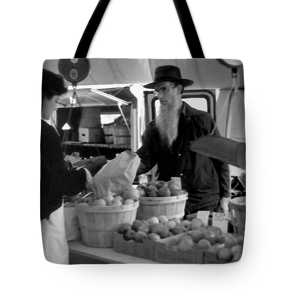 Photograph Tote Bag featuring the photograph Saturday Morning on the Farmers Market by Suzanne Gaff
