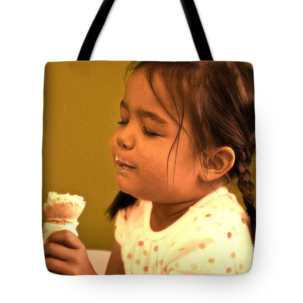 Savour The Flavour Baby Tote Bag featuring the photograph Savour the Flavour Baby by Sandi Mikuse