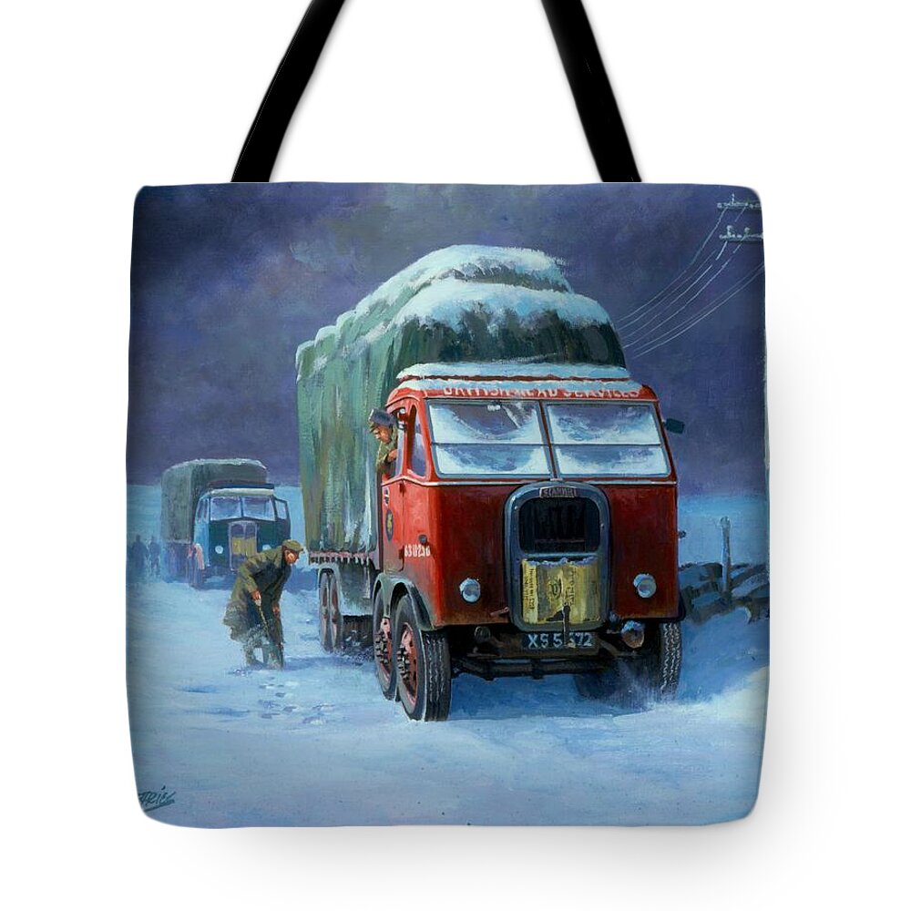 Commission A Painting Tote Bag featuring the painting Scammell R8 by Mike Jeffries