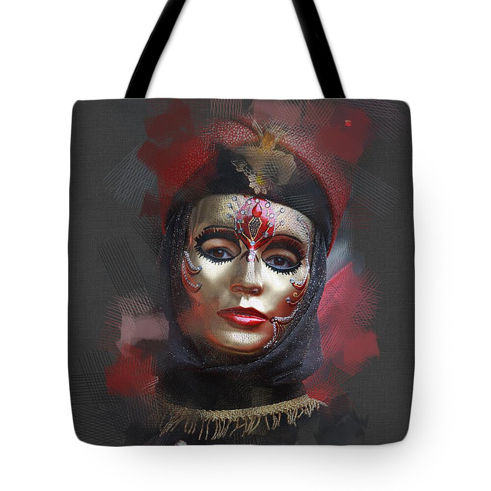 Venice Tote Bag featuring the photograph Scarlet and Black by Jack Torcello