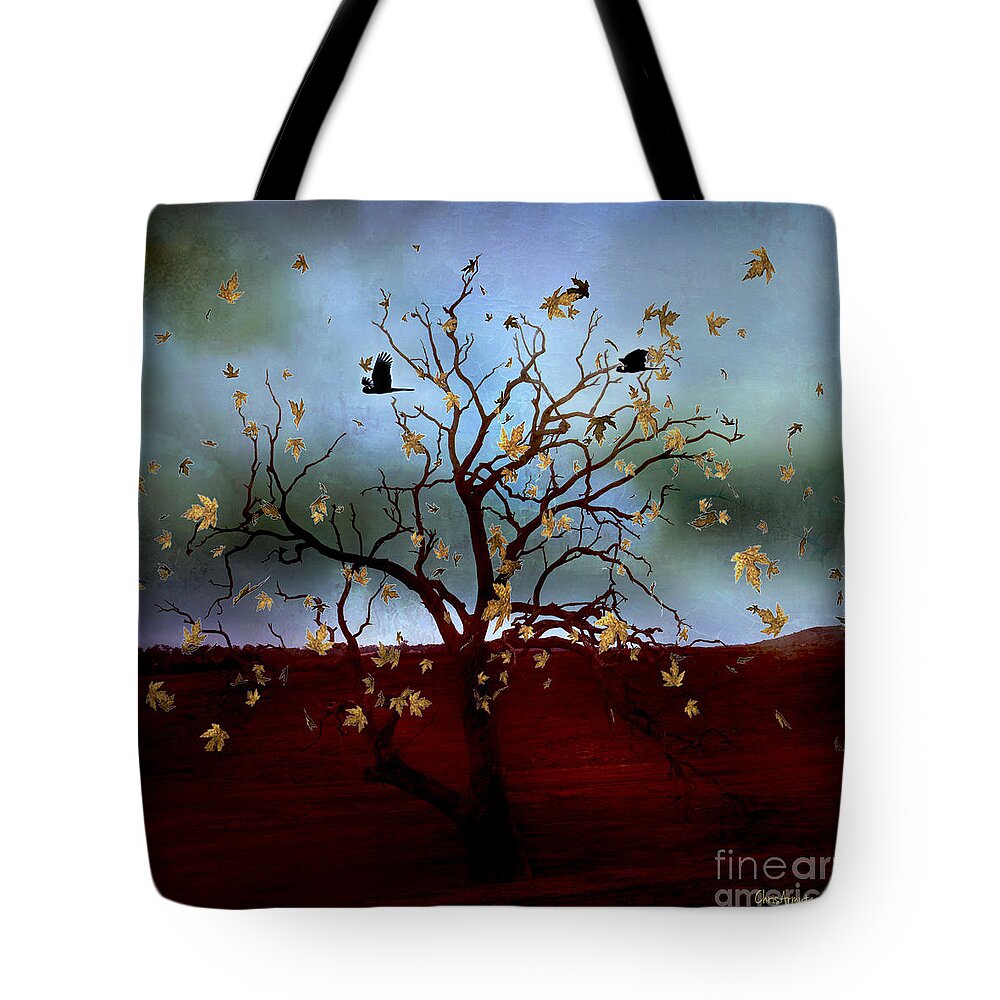 Landscape Tote Bag featuring the digital art Scattered thoughts by Chris Armytage