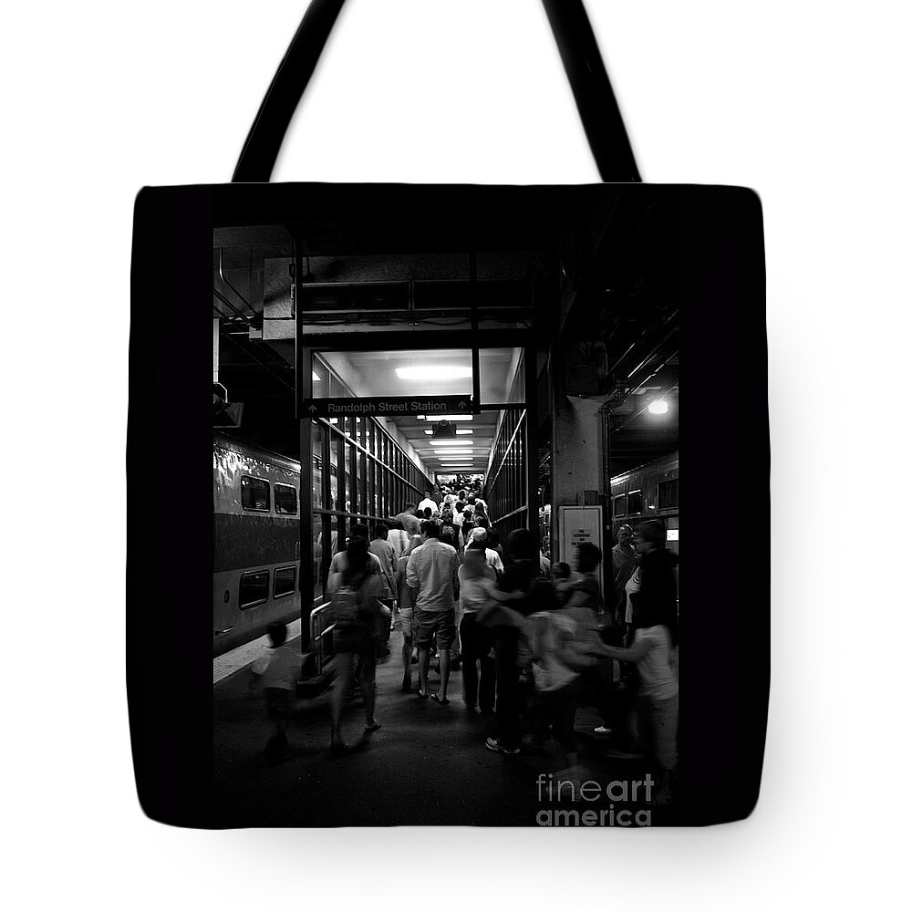 Schedule Tote Bag featuring the photograph Scheduled Motion by Frank J Casella