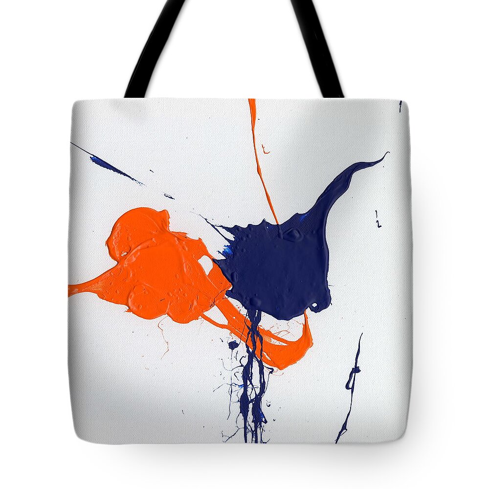 Orange Tote Bag featuring the painting School Colors by Phil Strang