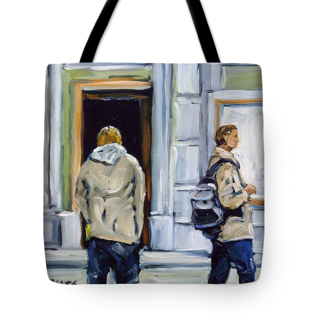 Urban Tote Bag featuring the painting School Days by Richard T Pranke