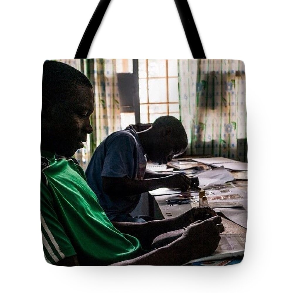 Training Tote Bag featuring the photograph School Of Design In Africa by Aleck Cartwright