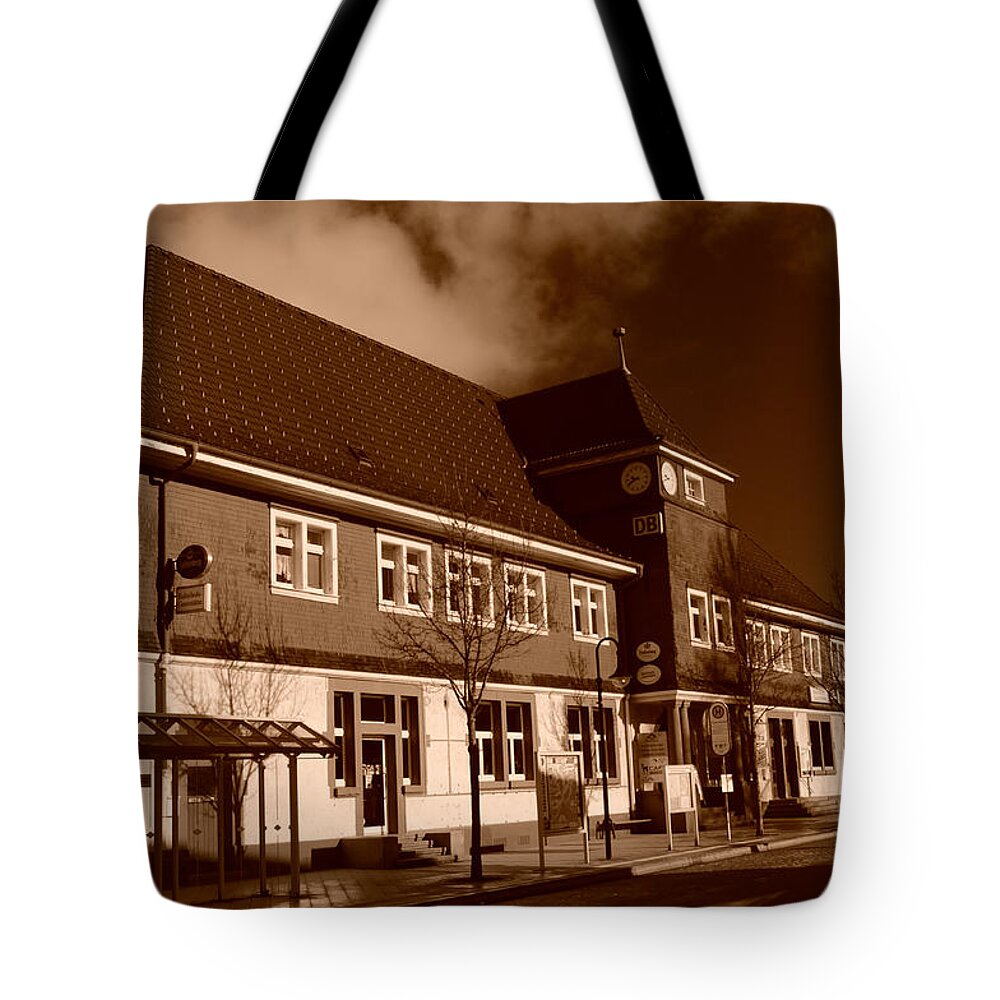 Schwarzwald Tote Bag featuring the photograph Schwarzwald Bahnhof by Miguel Winterpacht