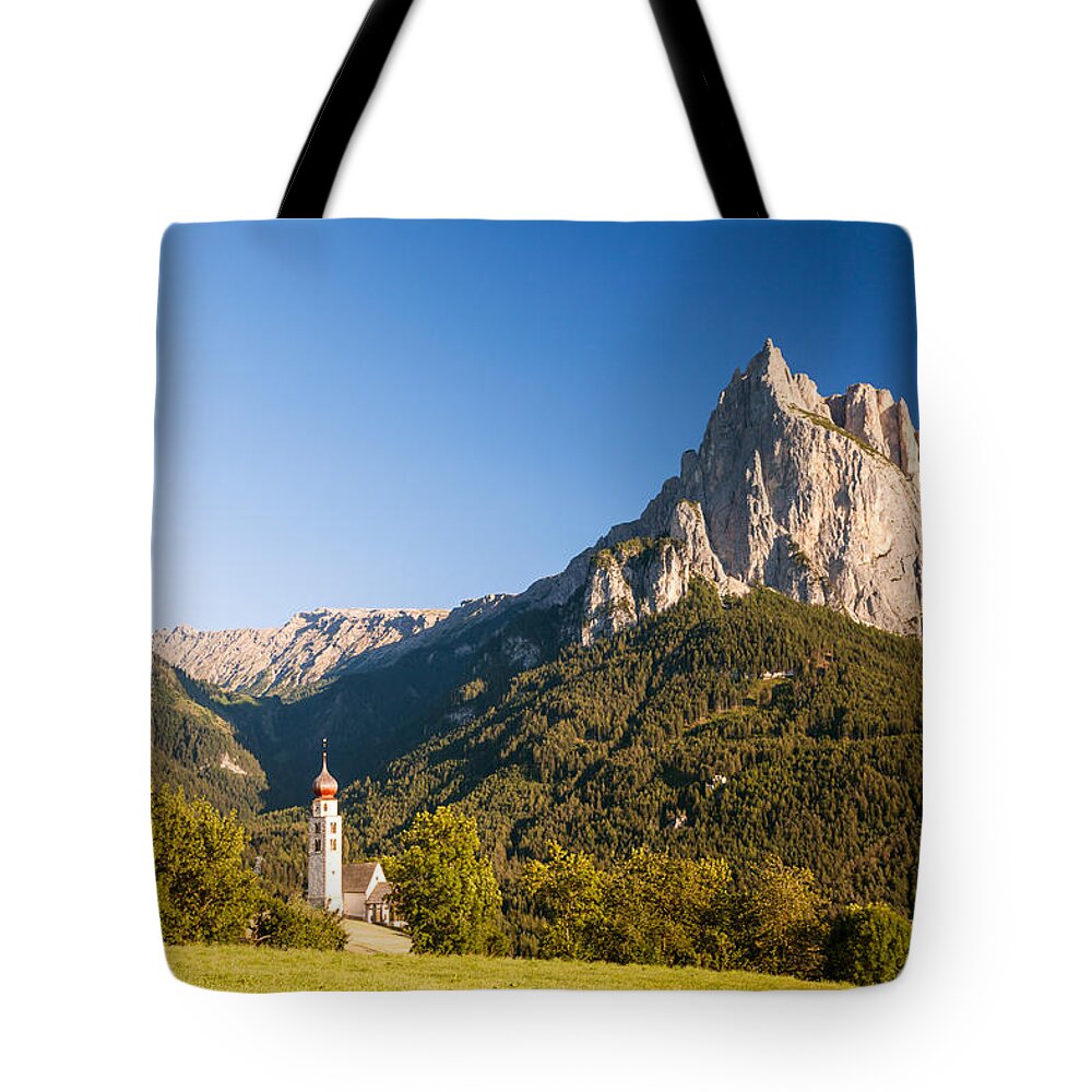 Landscape Tote Bag featuring the photograph Sciliar mountain - Val Gardena - Italy by Matteo Colombo