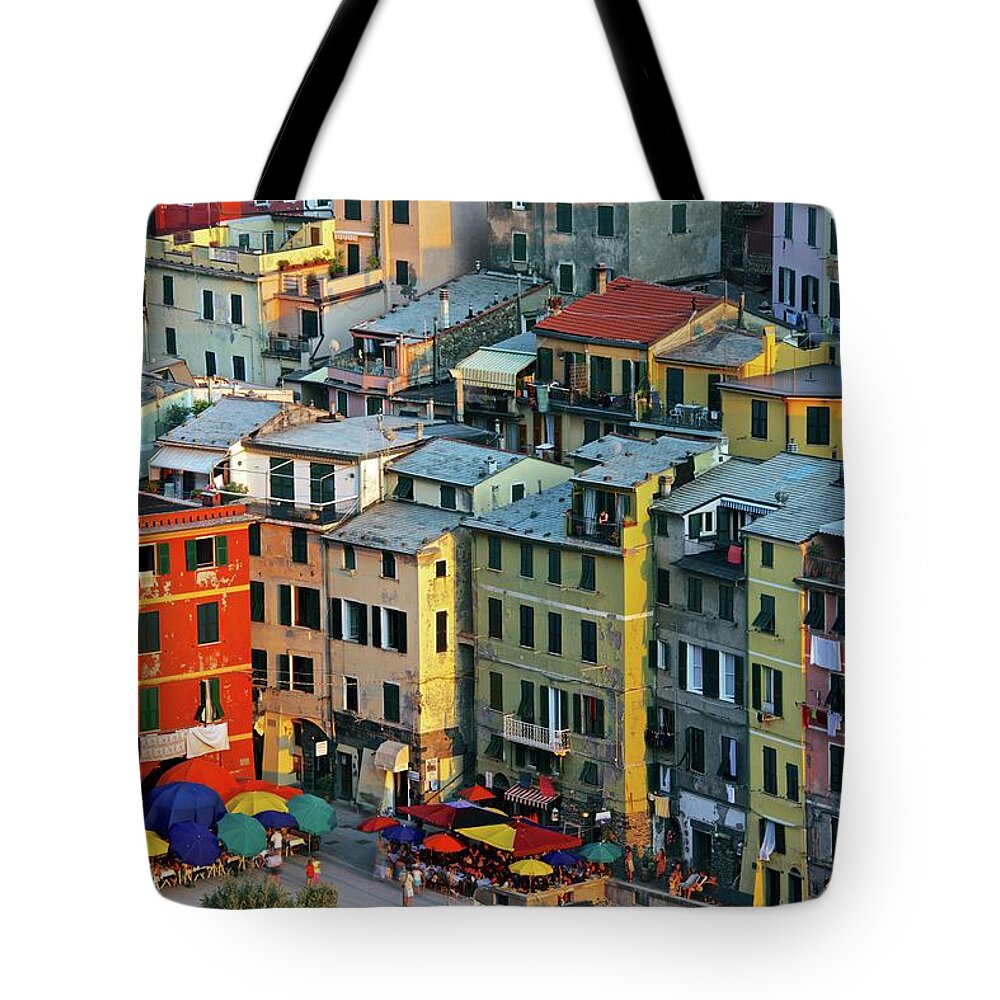 Tranquility Tote Bag featuring the photograph Sea Front, Vernazza by Trevor Cole Alternative Visions Photography
