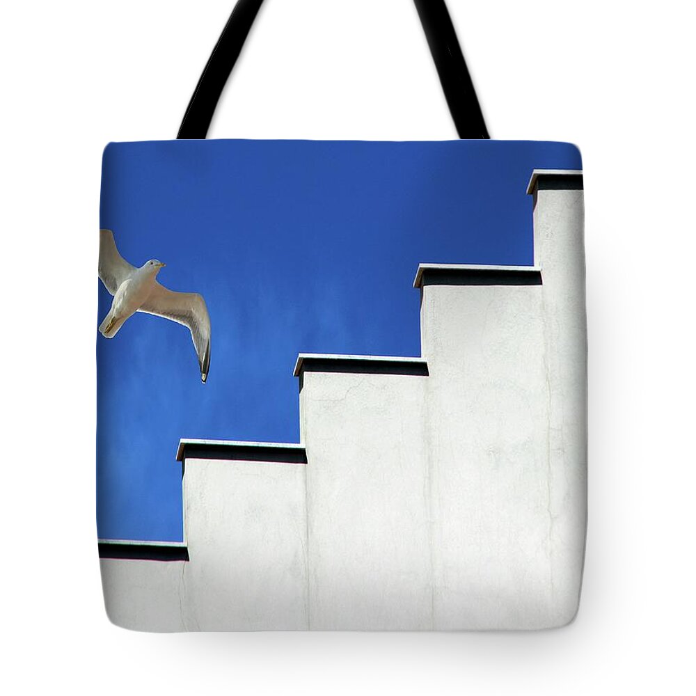 Animal Themes Tote Bag featuring the photograph Sea-gull by Meghimeg