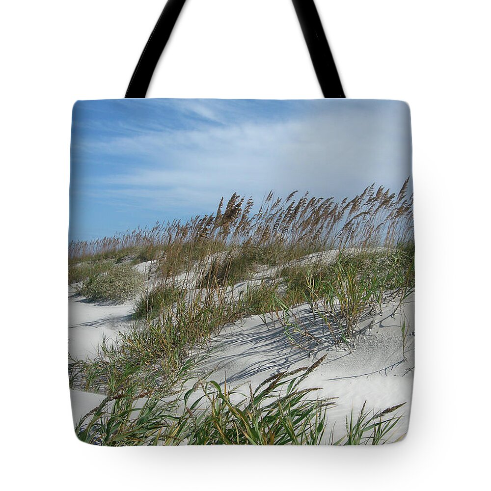 Sea Tote Bag featuring the photograph Sea Oats by Ellen Tully