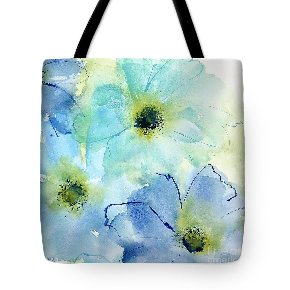 Original Watercolors Tote Bag featuring the painting Seashell Cosmos 2 by Chris Paschke