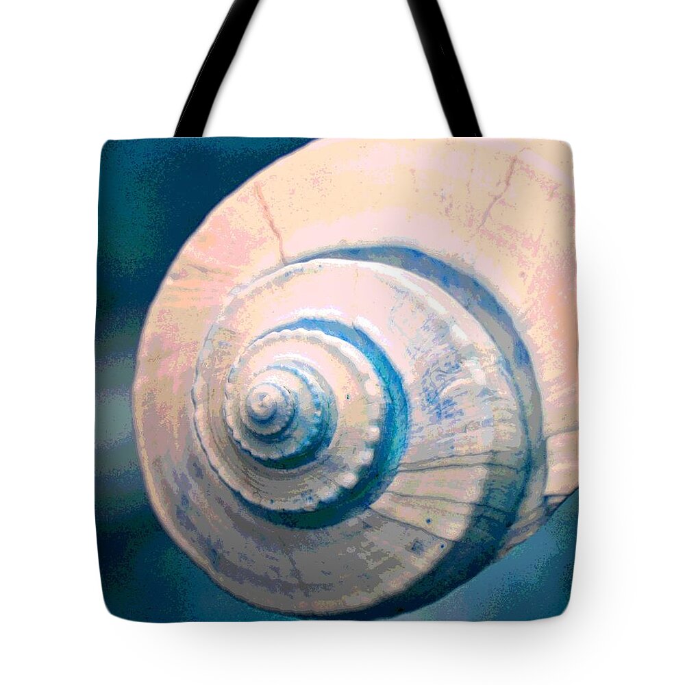 Shell Tote Bag featuring the photograph Seashell In Pastel by Deena Stoddard