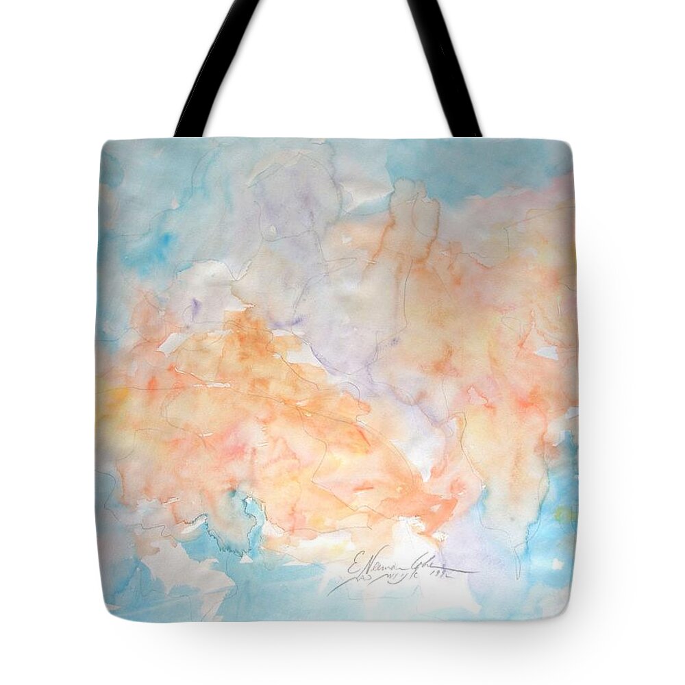 Seaside In Summer Tote Bag featuring the painting Seaside in Summer by Esther Newman-Cohen