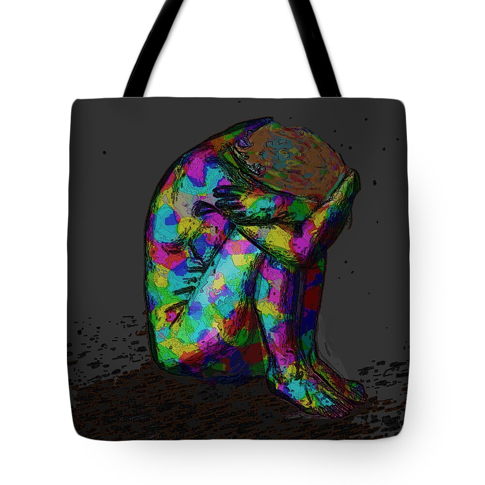 Nude Tote Bag featuring the photograph Seated Nude by C H Apperson
