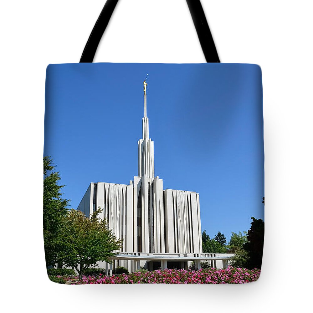 Seattle Tote Bag featuring the photograph Seattle Temple by Shanna Hyatt